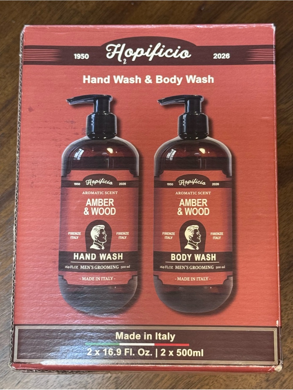 Amber & Wood Hand Wash & Body Wash - Amber (Set)-0126